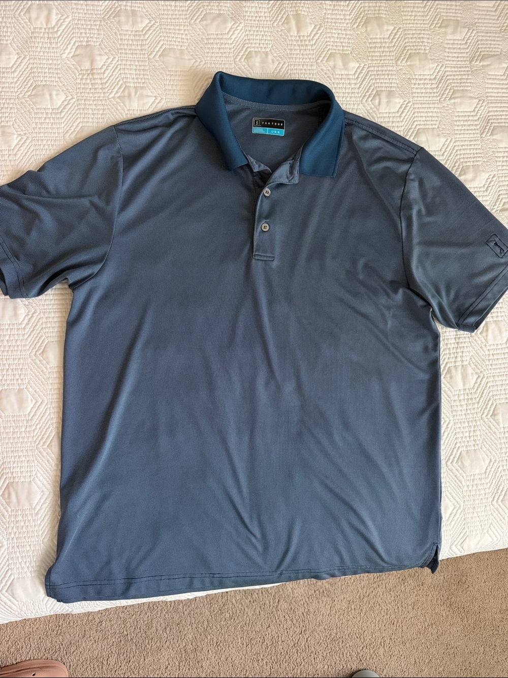 PGA TOUR Men’s Slate Blue Short-Sleeve Performance Polo